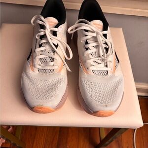 Reebok Women's White and Peach Athletic Running Shoes